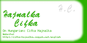 hajnalka cifka business card